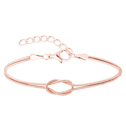 Bracelet Nœud d’Amour · Maille Serpent