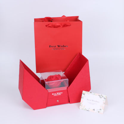 Valentine's Day rose acrylic jewelry gift box