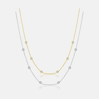Collier Géométrique Scintillant · Finition Dorée ou Argentée