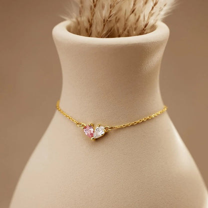 Bracelet Cœur Scintillant · Chaîne Ajustable