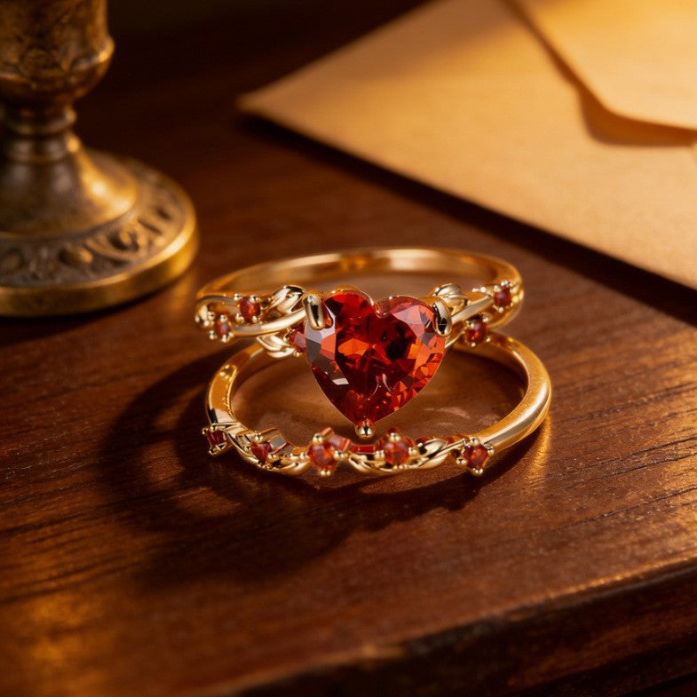 Bague Cœur · Éclat Coloré