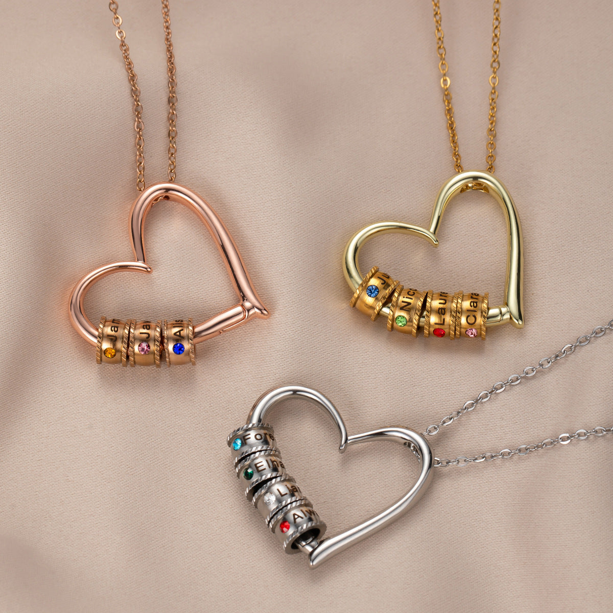 Collier Pendentif Cœur Gravé
