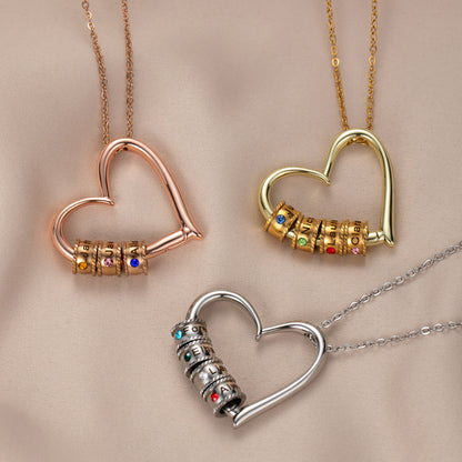Collier Pendentif Cœur Gravé