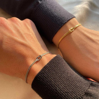 Bracelet Nœud d’Amour · Maille Serpent