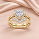 Women's heart-shaped zirconium ring