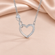 Collier Cœurs Entrelacés · Zircon Argenté