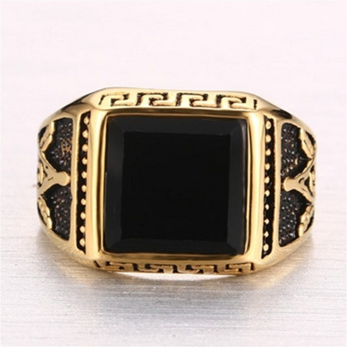 Bague Géométrique Rétro · Pierre d’Imitation