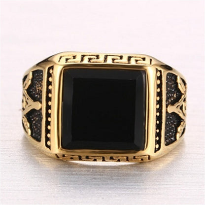 Bague Géométrique Rétro · Pierre d’Imitation