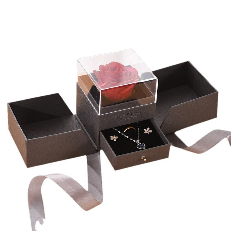 Valentine's Day rose acrylic jewelry gift box