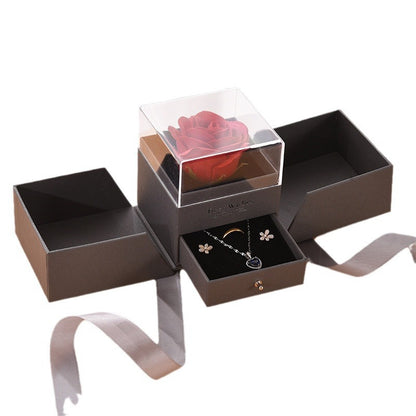 Valentine's Day rose acrylic jewelry gift box