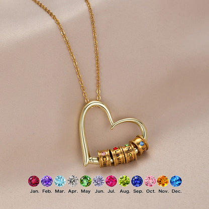 Collier Pendentif Cœur Gravé