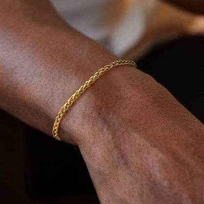 Bracelet Homme · Chaîne Fine en Acier
