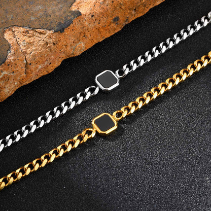 Bracelet Géométrique · Acier & Acrylique