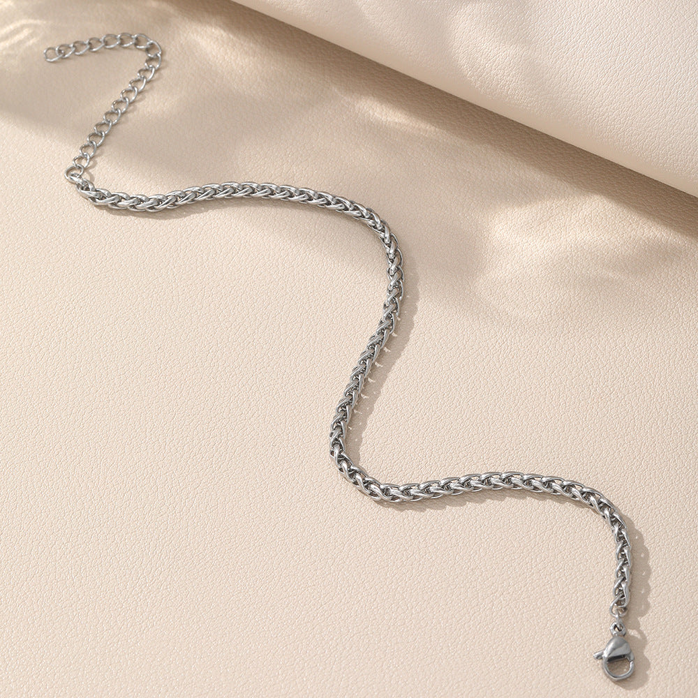 Bracelet Homme · Chaîne Fine en Acier