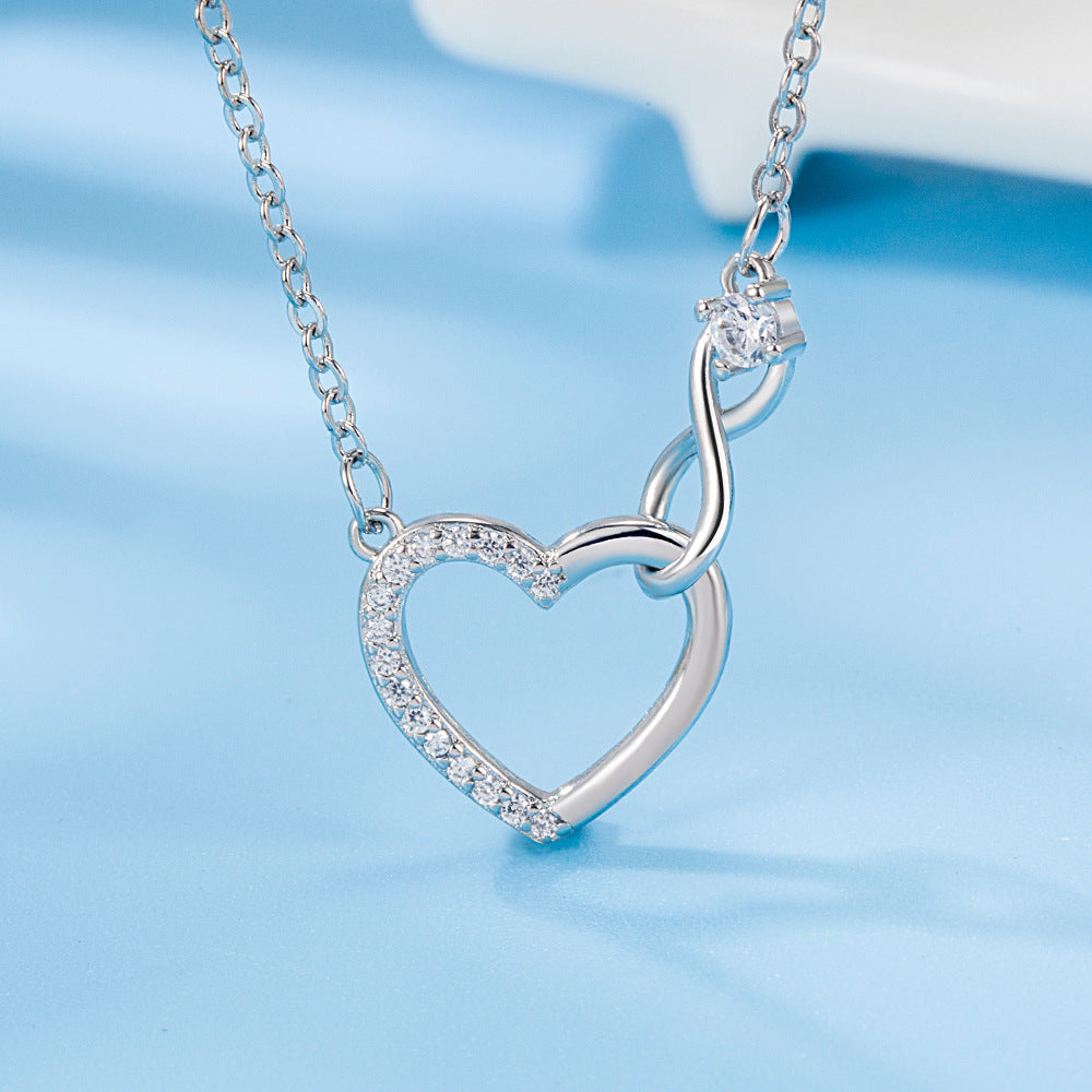 Collier Cœur Scintillant · Zircon