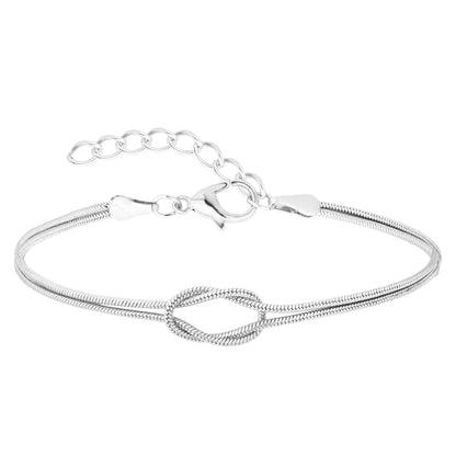Bracelet Nœud d’Amour · Maille Serpent