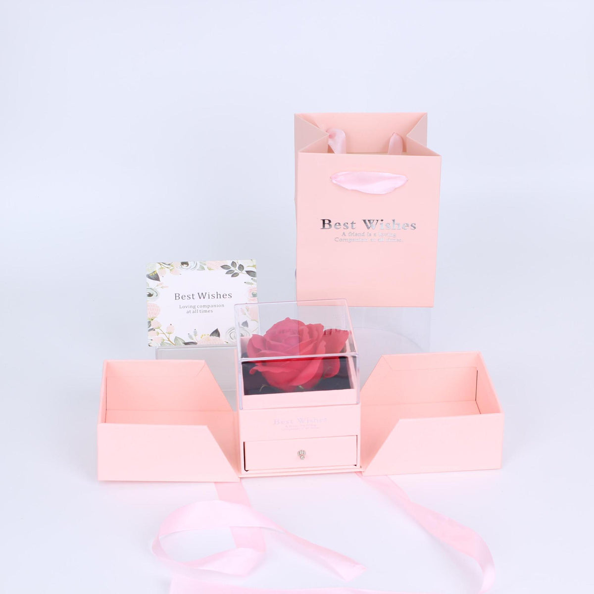 Valentine's Day rose acrylic jewelry gift box