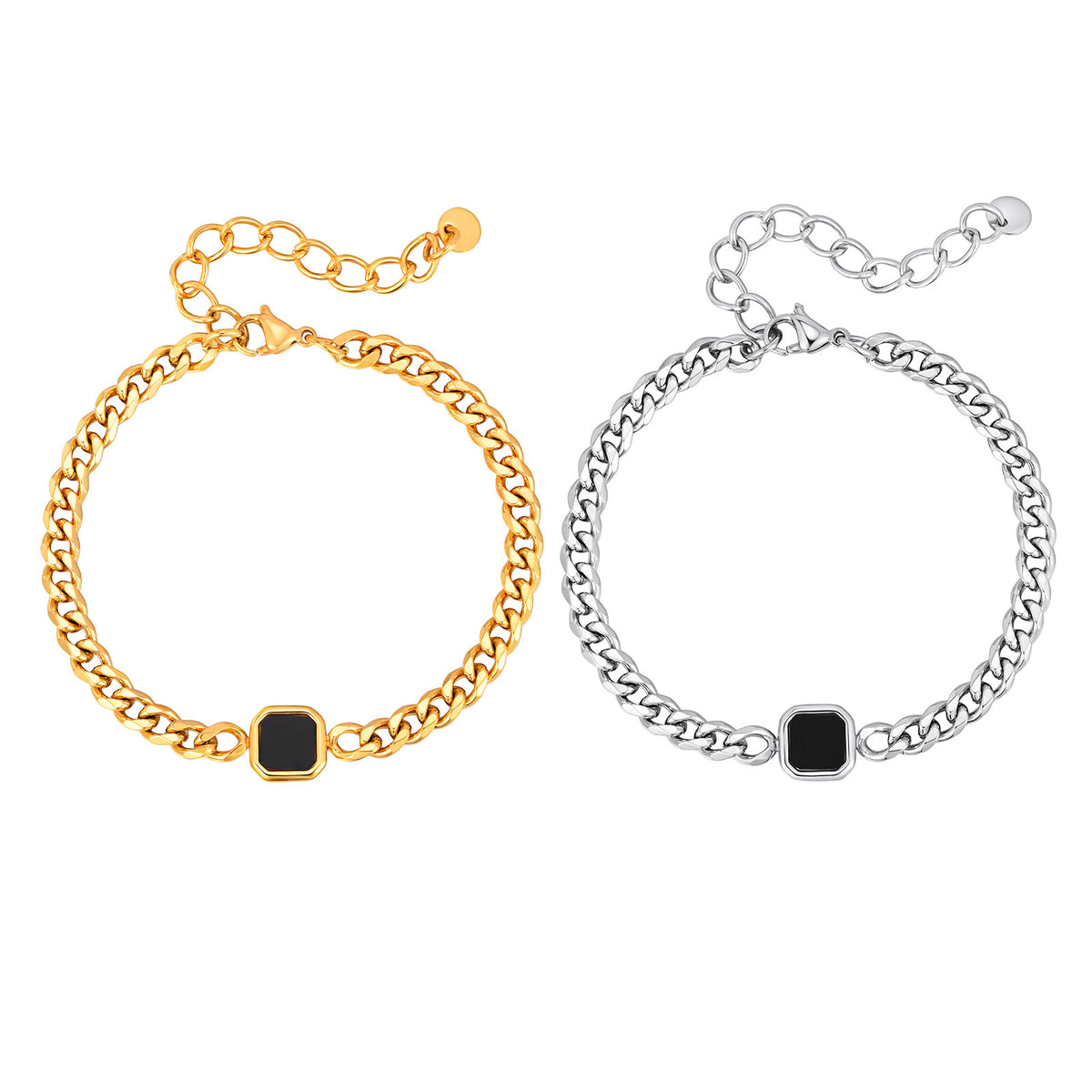 Bracelet Géométrique · Acier & Acrylique