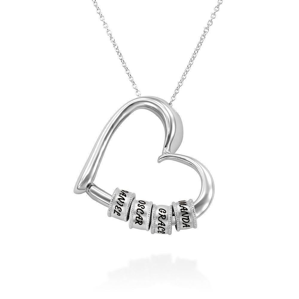 Collier Pendentif Cœur Gravé