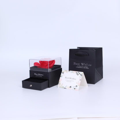 Valentine's Day rose acrylic jewelry gift box