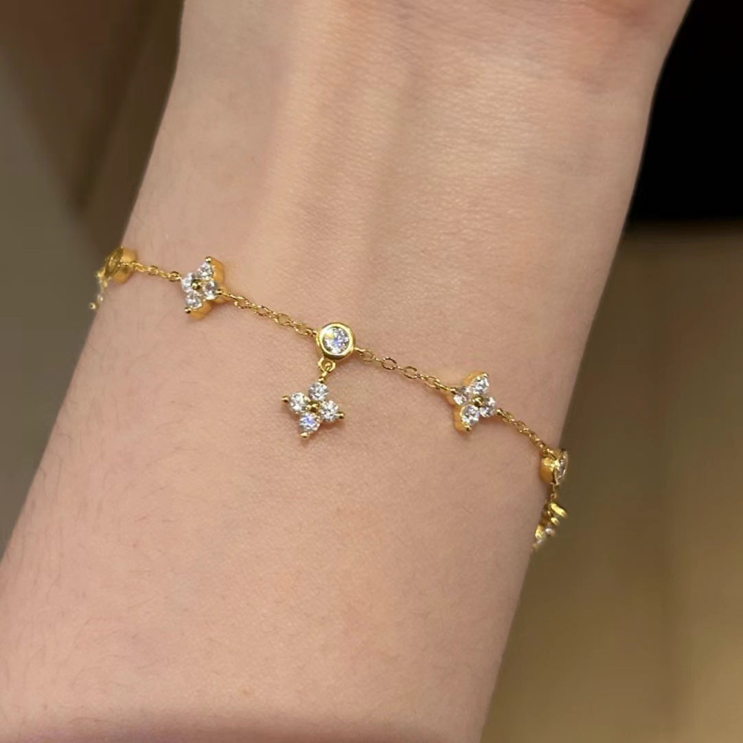 Bracelet Trèfle · Éclat Scintillant