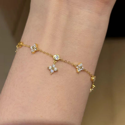 Bracelet Trèfle · Éclat Scintillant