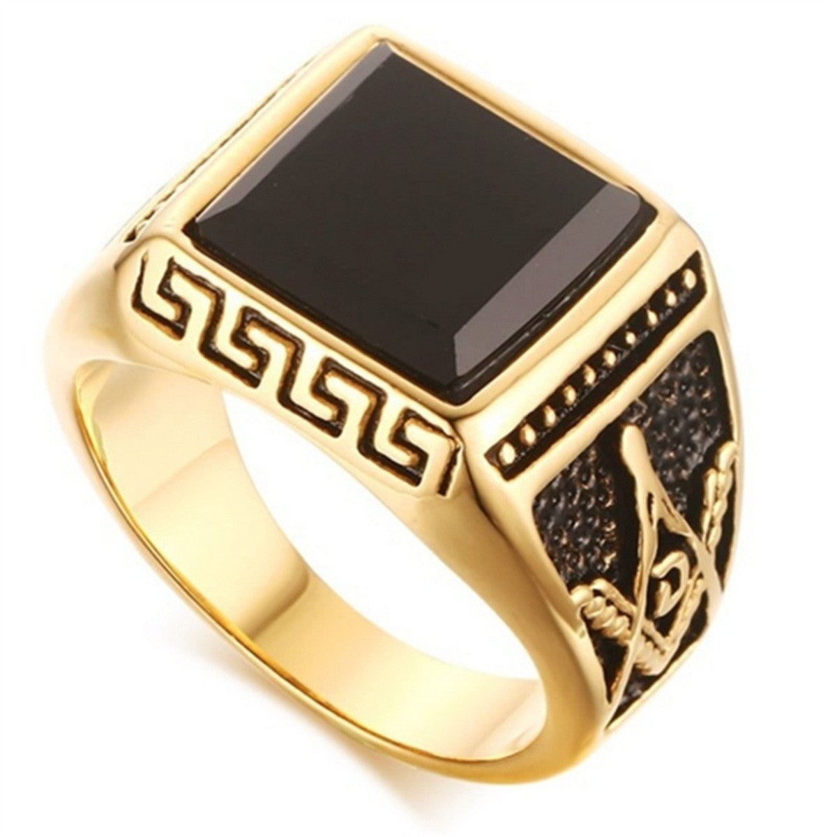 Bague Géométrique Rétro · Pierre d’Imitation