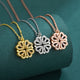 Collier Trèfle 4 Feuilles & Cœurs Zircon 2-en-1 · Transformable Acier Titane