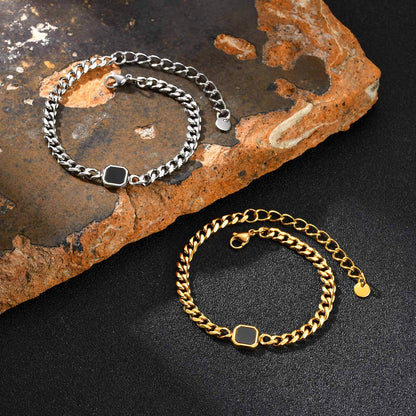 Bracelet Géométrique · Acier & Acrylique