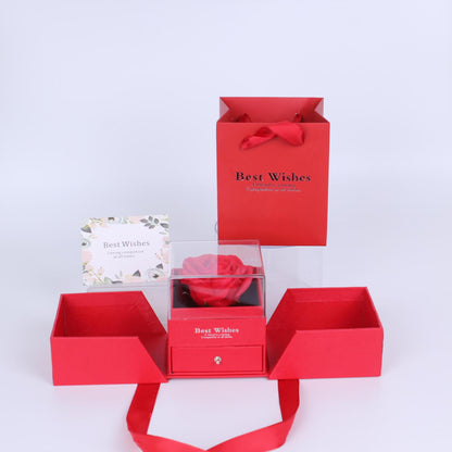 Valentine's Day rose acrylic jewelry gift box