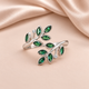 Bague Feuilles Ajustable · Éclat Vert