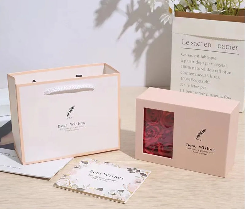 Coffret 6 Roses & Sac Offert